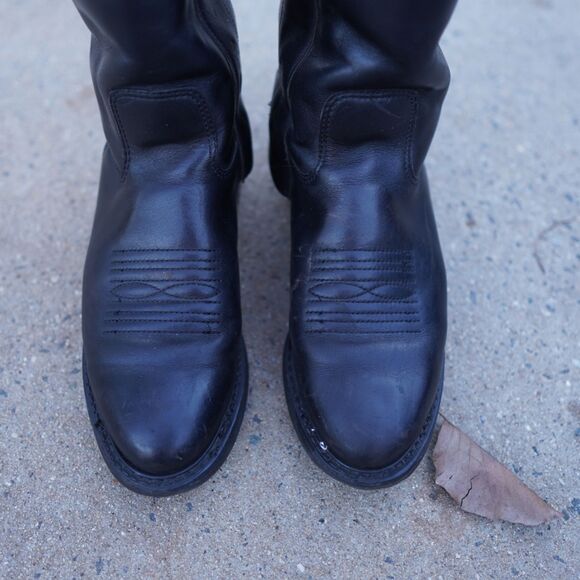 Vintage Corbin Moto Boots Black Leather USA Made Biker Riding 7.5 Workwear Biker main image 4